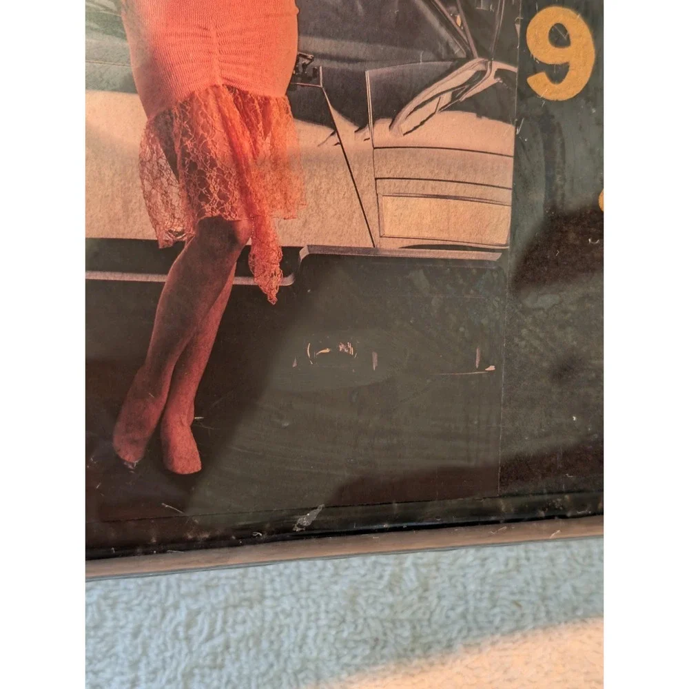 Vintage Matco Tools Pin-Up Girl Car Clock Works Tested!  Read